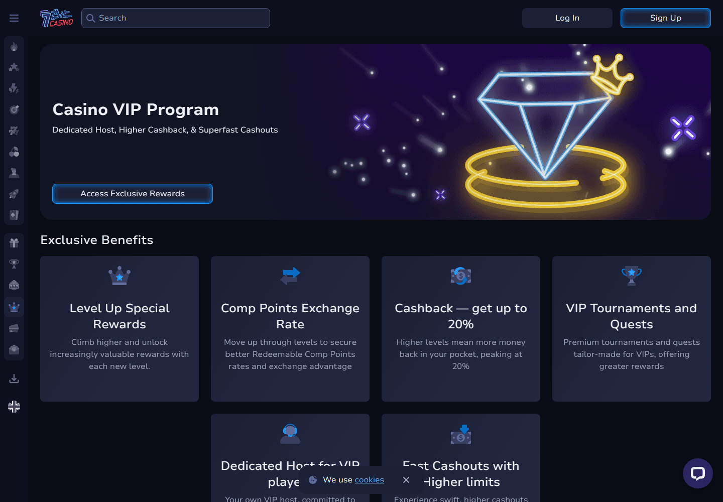 Skjermbilde av 7Bit Casino VIP-program